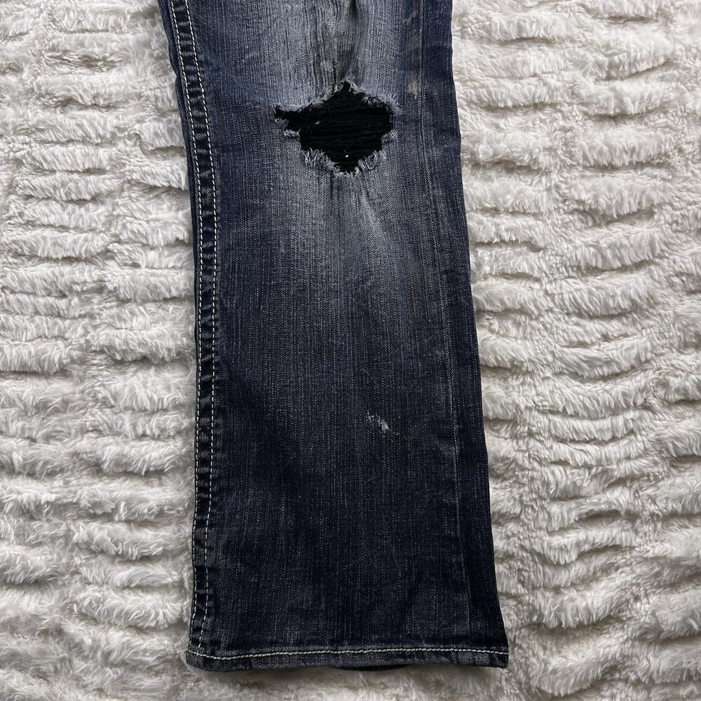 Buckle Salvage Jeans Men’s -31 S- Denim Blue Mayhem Regular Bootcut Distressed - Picture 8 of 16